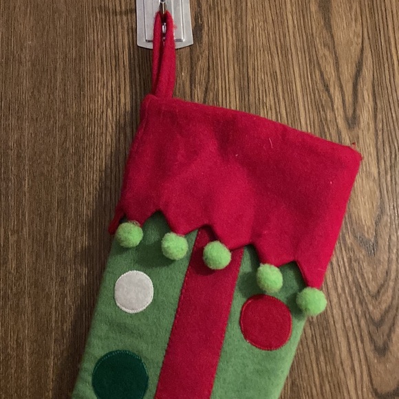 20x13” Fancy Colorful Christmas Stocking Bow, Glitter, Sequins, Pom Poms Felt - Picture 4 of 8